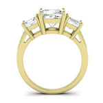 Dietes Moissanite Matching Band Only (does Not Include Engagement Ring) For Ring With Cushion Center yellowgold