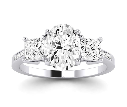 Dietes Oval Diamond Engagement Ring (Lab Grown Igi Cert) whitegold