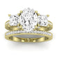 Dietes Oval Moissanite Bridal Set yellowgold