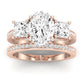 Dietes Oval Moissanite Bridal Set rosegold