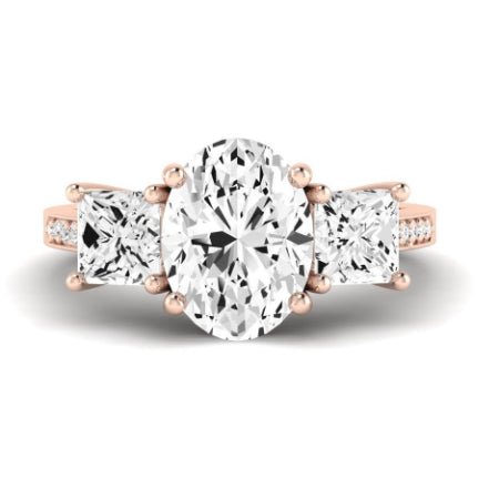 Dietes Oval Moissanite Bridal Set rosegold