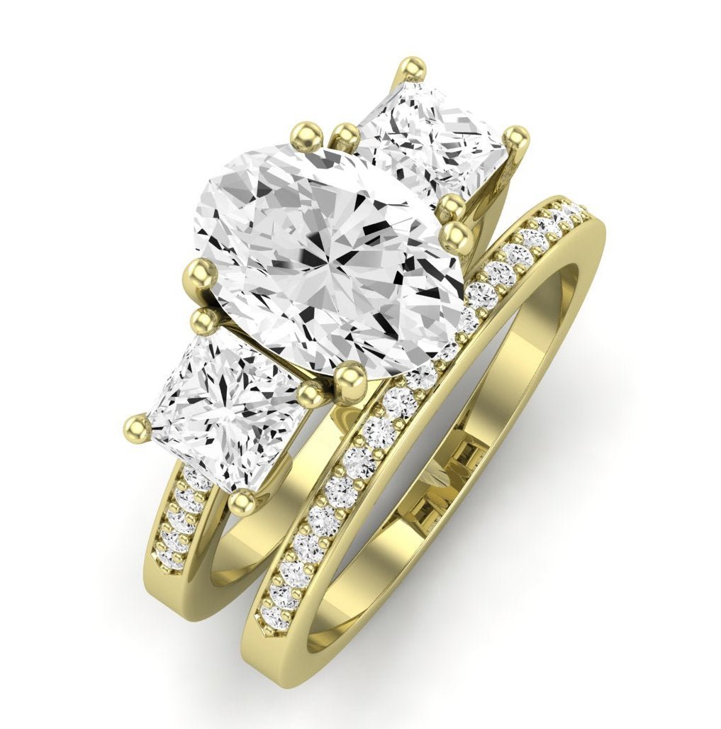 Dietes Oval Moissanite Bridal Set yellowgold