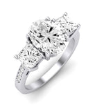 Dietes Oval Moissanite Engagement Ring whitegold