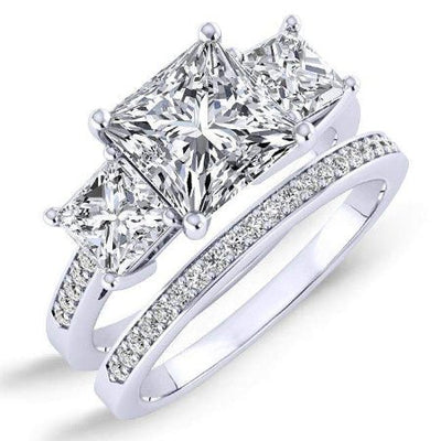 Dietes Princess Diamond Bridal Set (Lab Grown Igi Cert) whitegold