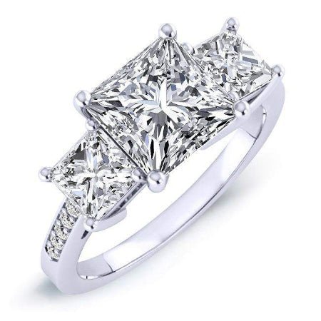 4.00 ct - Dietes - Princess Lab Diamond Engagement Ring (IGI Certified)