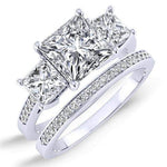 Dietes Princess Moissanite Bridal Set whitegold