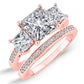 Dietes Princess Moissanite Bridal Set rosegold