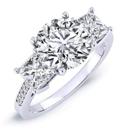 Dietes Round Diamond Engagement Ring (Lab Grown Igi Cert) whitegold