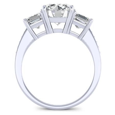 Dietes Round Moissanite Bridal Set whitegold