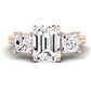 Dietes Emerald Diamond Engagement Ring (Lab Grown Igi Cert) rosegold