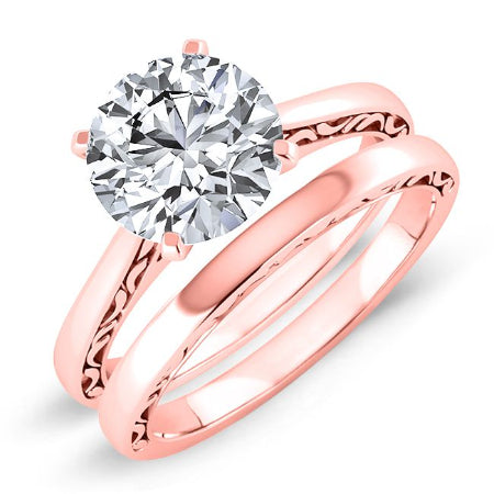 Astilbe Round Diamond Bridal Set (Lab Grown Igi Cert) rosegold