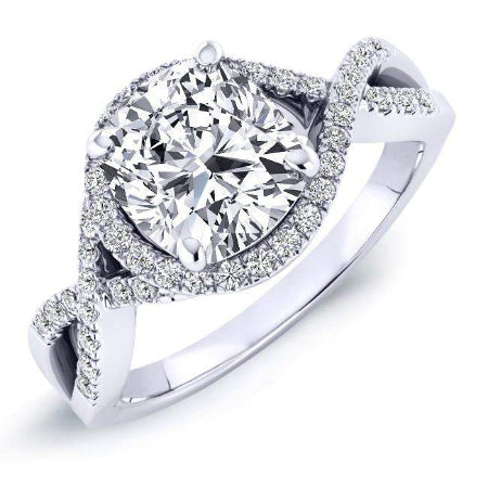 Dianella Cushion Diamond Engagement Ring (Lab Grown Igi Cert) whitegold