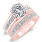 Edelweiss Cushion Diamond Bridal Set (Lab Grown Igi Cert) rosegold