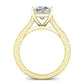 Edelweiss Cushion Diamond Engagement Ring (Lab Grown Igi Cert) yellowgold