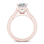 Edelweiss Cushion Moissanite Bridal Set rosegold