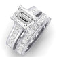 Edelweiss Diamond Matching Band Only (does Not Include Engagement Ring) For Ring With Emerald Center whitegold