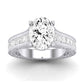 Edelweiss Diamond Matching Band Only (does Not Include Engagement Ring) For Ring With Oval Center whitegold