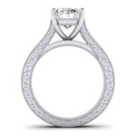 Edelweiss Diamond Matching Band Only (does Not Include Engagement Ring) For Ring With Oval Center whitegold