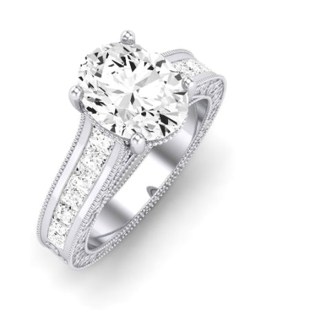 Edelweiss Diamond Matching Band Only (does Not Include Engagement Ring) For Ring With Oval Center whitegold