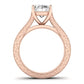 Edelweiss Diamond Matching Band Only (does Not Include Engagement Ring) For Ring With Oval Center rosegold