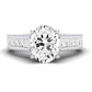 Edelweiss Diamond Matching Band Only (does Not Include Engagement Ring) For Ring With Oval Center whitegold