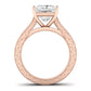 Edelweiss Diamond Matching Band Only (does Not Include Engagement Ring) For Ring With Princess Center rosegold