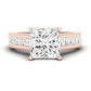 Edelweiss Diamond Matching Band Only (does Not Include Engagement Ring) For Ring With Princess Center rosegold