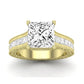 Edelweiss Diamond Matching Band Only (does Not Include Engagement Ring) For Ring With Princess Center yellowgold