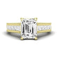 Edelweiss Emerald Diamond Bridal Set (Lab Grown Igi Cert) yellowgold