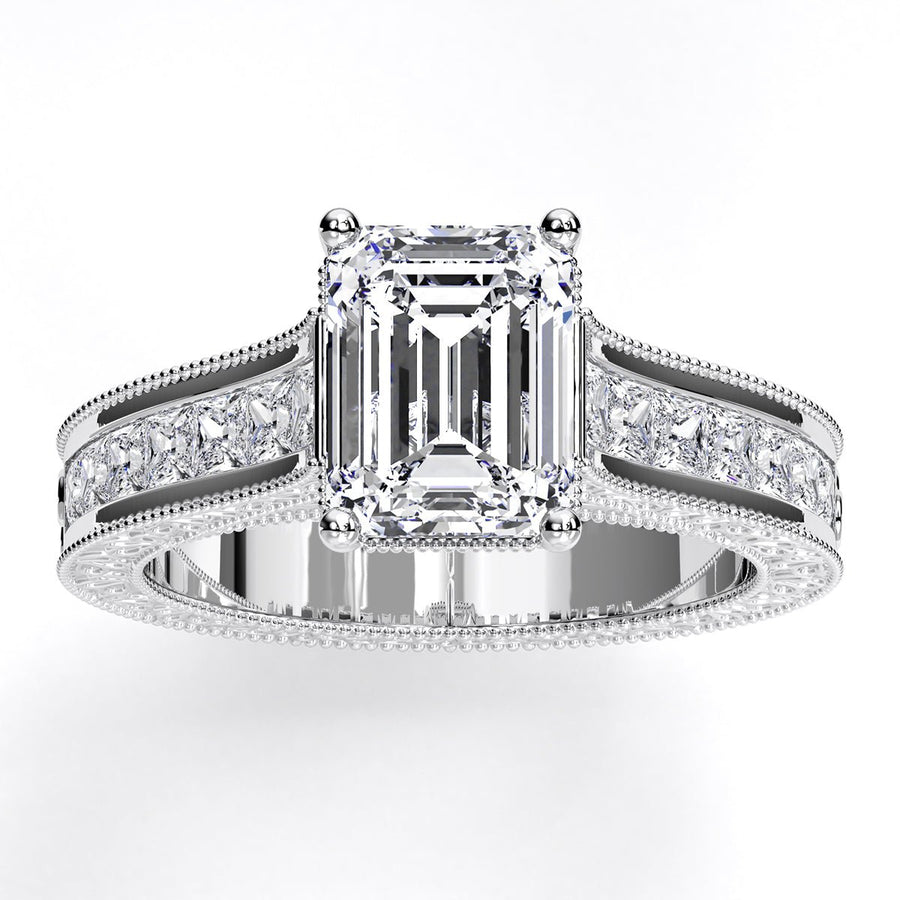 5.00 ct - Edelweiss - Emerald Lab Diamond Engagement Ring (IGI Certified)