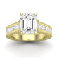 Edelweiss Emerald Moissanite Bridal Set yellowgold