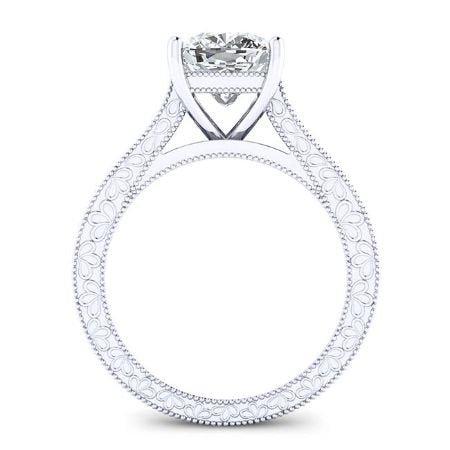 Edelweiss Cushion Diamond Engagement Ring (Lab Grown Igi Cert) whitegold