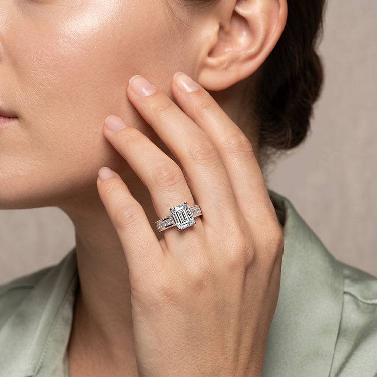 Edelweiss - GIA Natural Emerald Diamond Engagement Ring