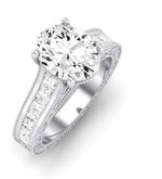 Edelweiss Oval Diamond Engagement Ring (Lab Grown Igi Cert) whitegold