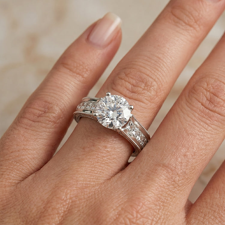 Edelweiss - GIA Natural Round Diamond Engagement Ring