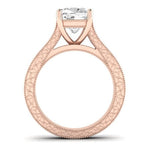 Edelweiss Diamond Matching Band Only (does Not Include Engagement Ring) For Ring With Cushion Center rosegold