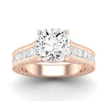 Edelweiss Diamond Matching Band Only (does Not Include Engagement Ring) For Ring With Cushion Center rosegold