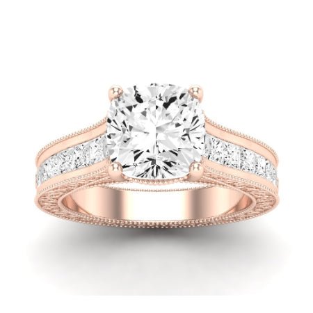 Edelweiss Diamond Matching Band Only (does Not Include Engagement Ring) For Ring With Cushion Center rosegold
