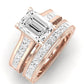 Edelweiss Diamond Matching Band Only (does Not Include Engagement Ring) For Ring With Emerald Center rosegold