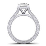 Edelweiss Diamond Matching Band Only (does Not Include Engagement Ring) For Ring With Emerald Center whitegold