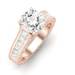 Edelweiss Diamond Matching Band Only (does Not Include Engagement Ring) For Ring With Round Center rosegold