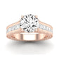 Edelweiss Diamond Matching Band Only (does Not Include Engagement Ring) For Ring With Round Center rosegold