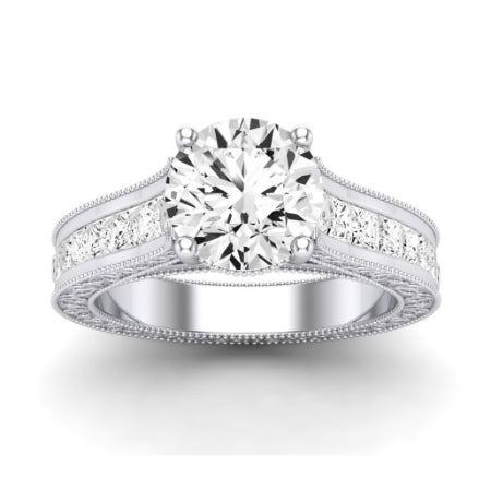 Edelweiss Diamond Matching Band Only (does Not Include Engagement Ring) For Ring With Round Center whitegold