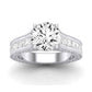 Edelweiss Diamond Matching Band Only (does Not Include Engagement Ring) For Ring With Round Center whitegold