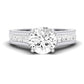 Edelweiss Diamond Matching Band Only (does Not Include Engagement Ring) For Ring With Round Center whitegold