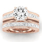 Edelweiss Diamond Matching Band Only (does Not Include Engagement Ring) For Ring With Round Center rosegold