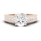 Edelweiss Diamond Matching Band Only (does Not Include Engagement Ring) For Ring With Round Center rosegold