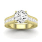 Edelweiss Diamond Matching Band Only (does Not Include Engagement Ring) For Ring With Round Center yellowgold