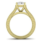 Edelweiss Diamond Matching Band Only (does Not Include Engagement Ring) For Ring With Round Center yellowgold