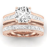 Edelweiss Moissanite Matching Band Only (does Not Include Engagement Ring) For Ring With Cushion Center rosegold
